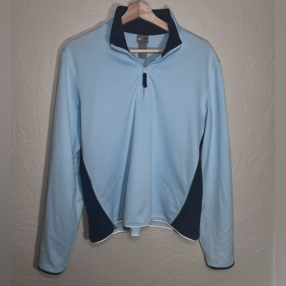 CHAMPION BLUE QUARTER-ZIP SWEATER SIZE XL